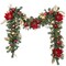 9 ft. Artificial Christmas Garland with Lights - Golden Leaf Red Magnolia